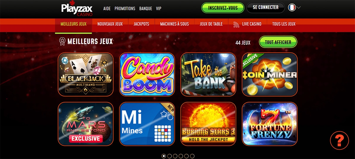 image de présentation game du casino Playzax